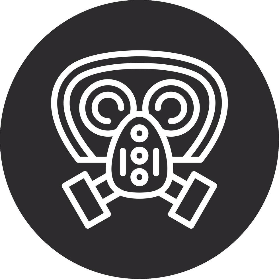 Gas mask filter Inverted Icon vector