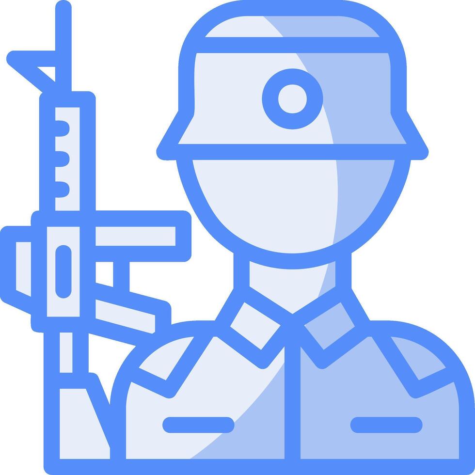 Boot camp Line Filled Blue Icon vector