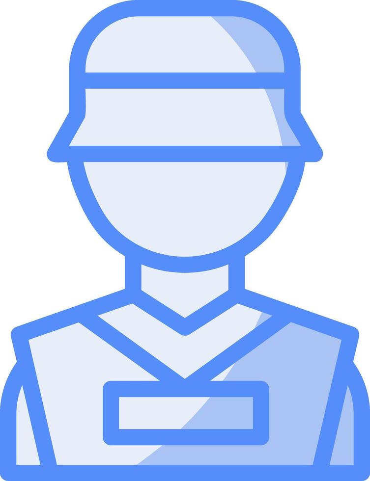 War correspondent Line Filled Blue Icon vector