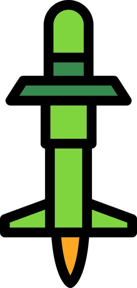 Missile Line Filled Icon vector