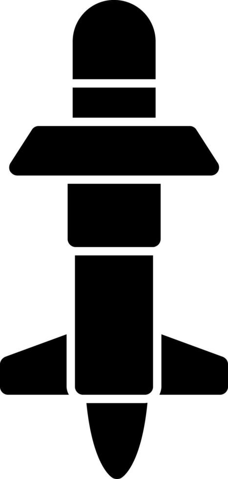 Missile Glyph Icon vector