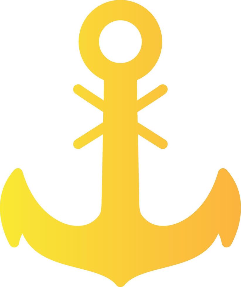 Naval anchor Solid Multi Gradient Icon vector