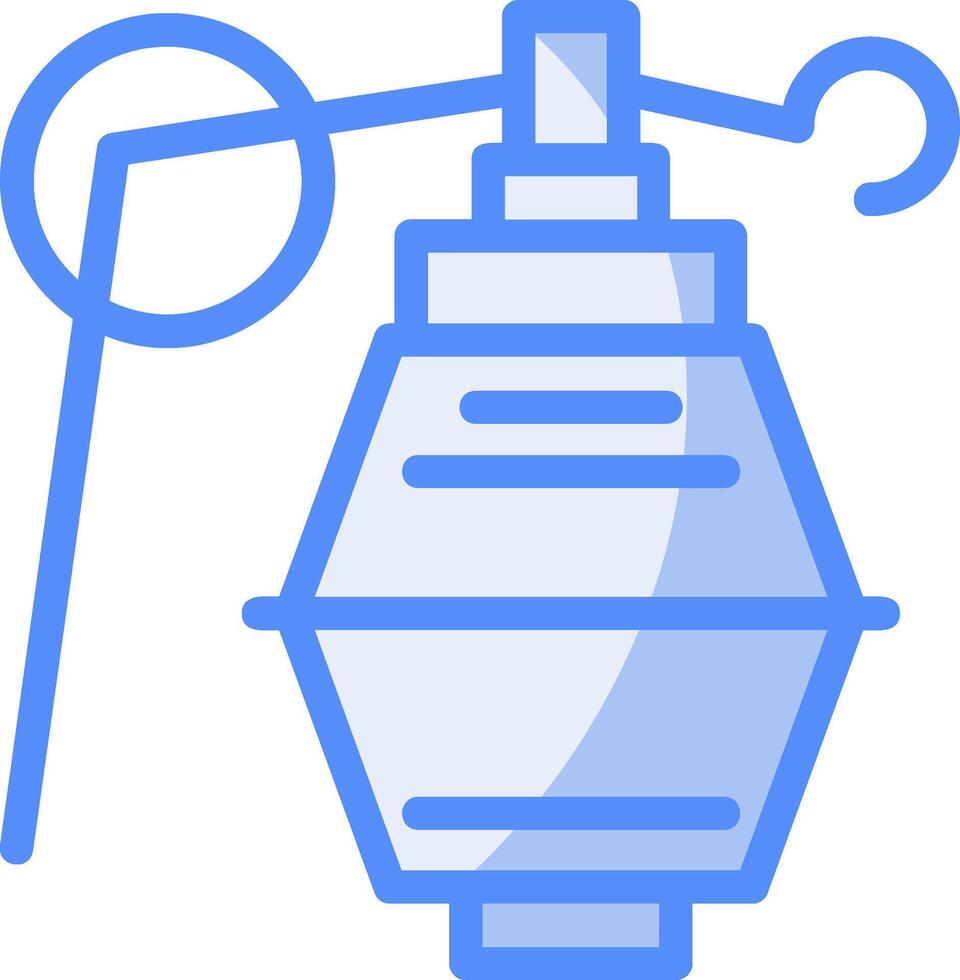 Hand grenade Line Filled Blue Icon vector