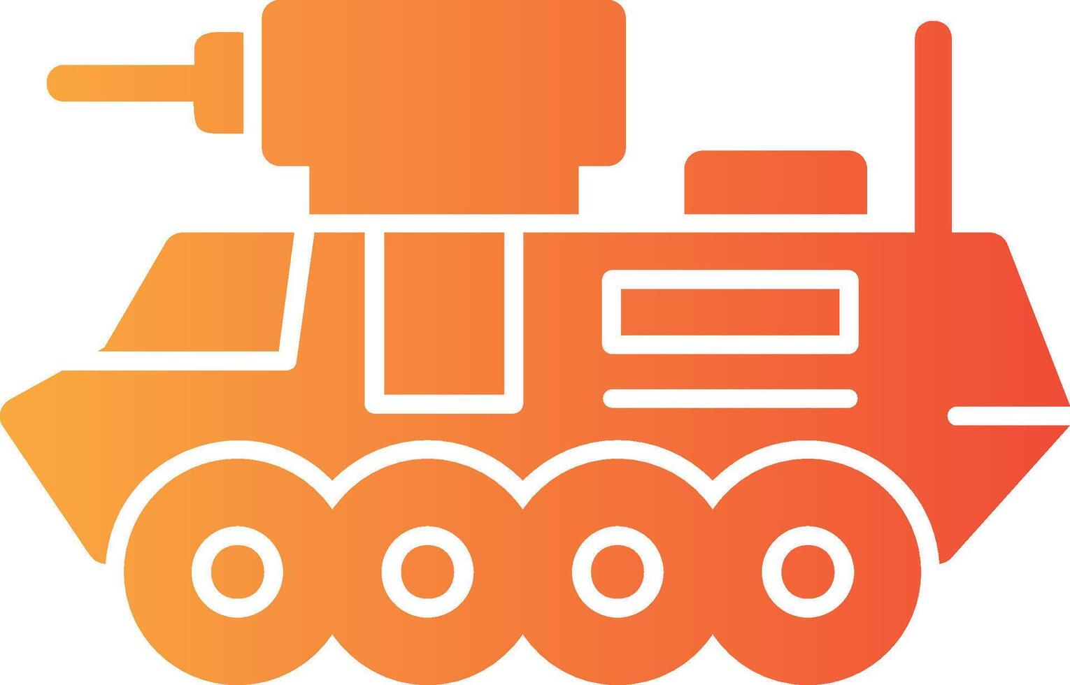 Armored vehicle Solid Multi Gradient Icon vector