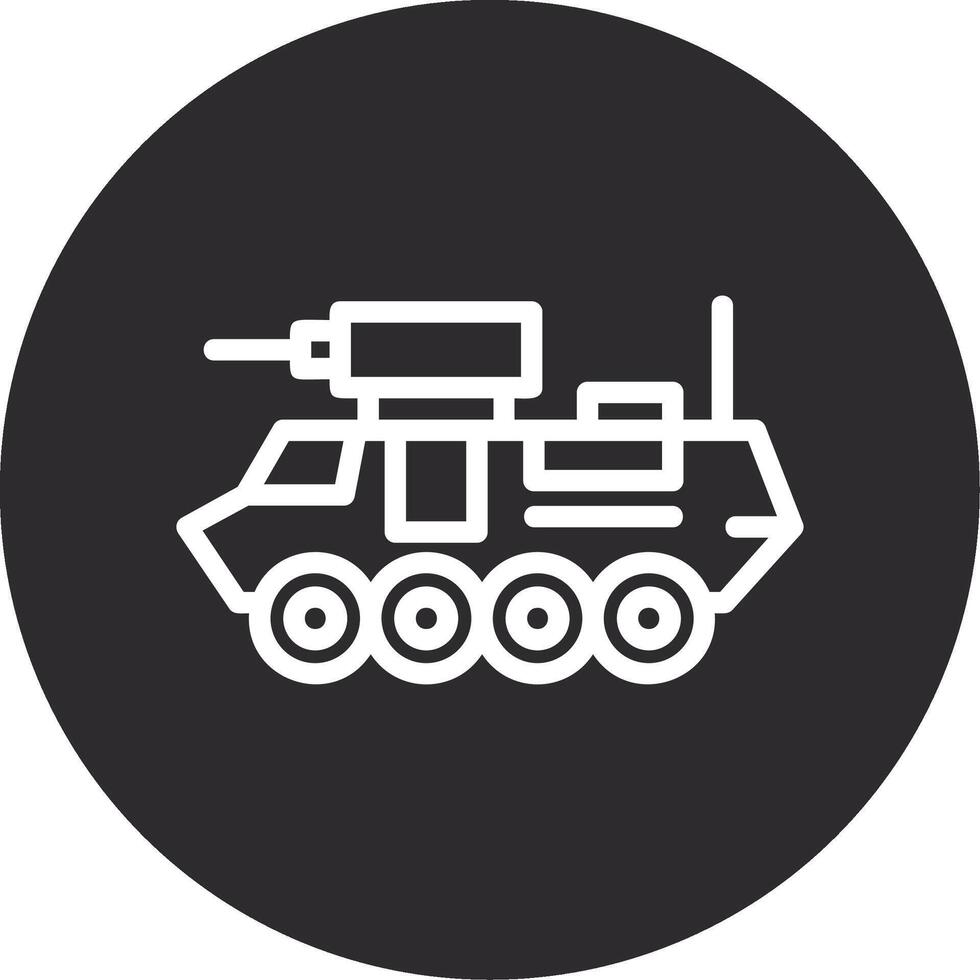 Armored vehicle Inverted Icon vector