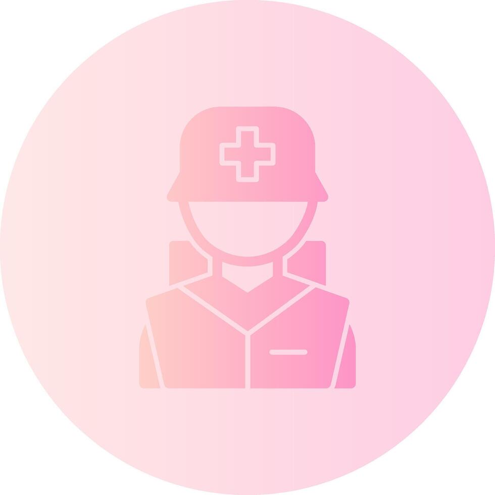 Combat medic Gradient Circle Icon vector