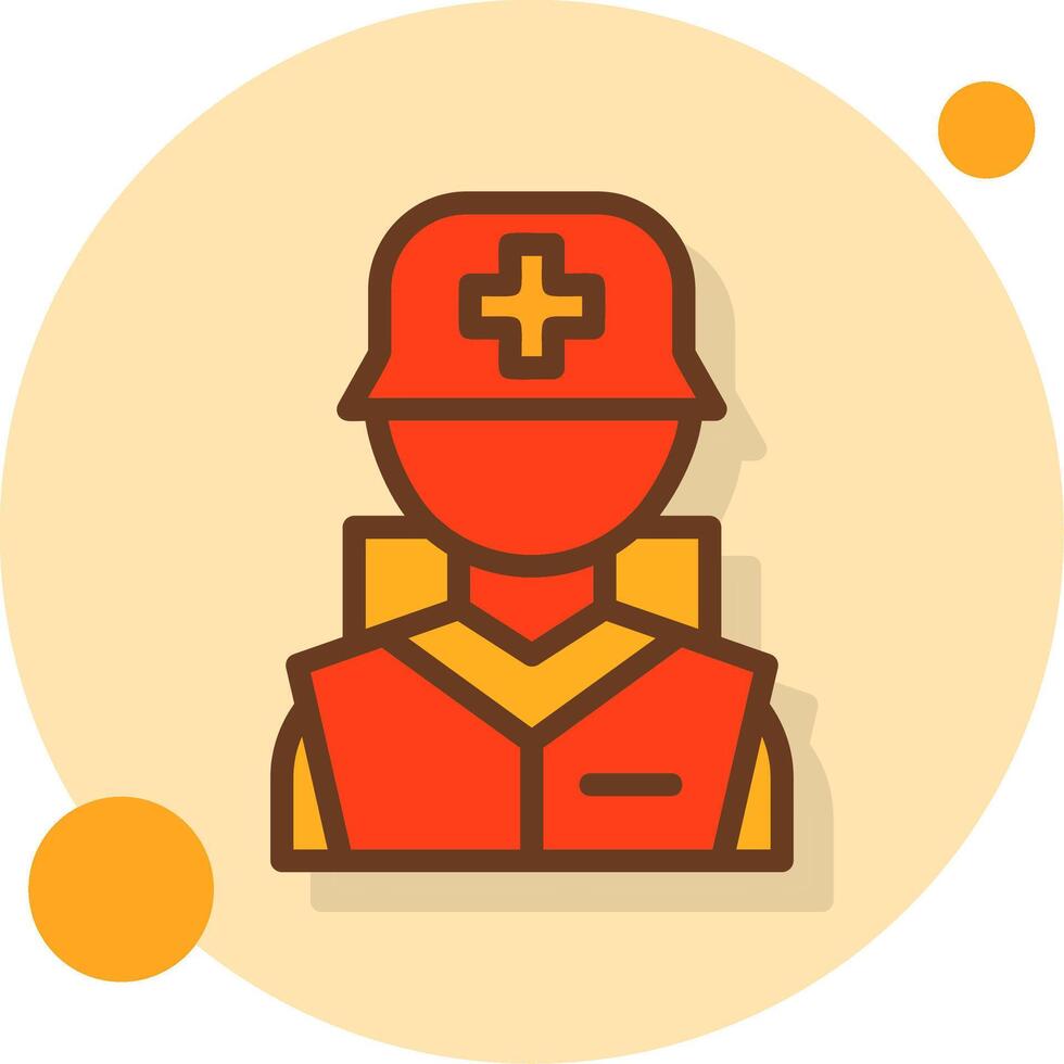 Combat medic Filled Shadow Circle Icon vector