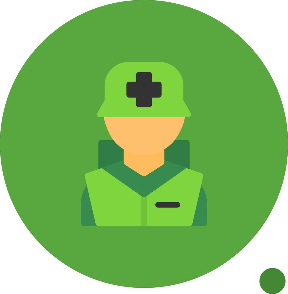 Combat medic Flat Shadow Icon vector