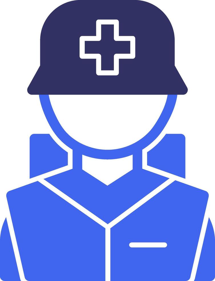 Combat medic Solid Two Color Icon vector