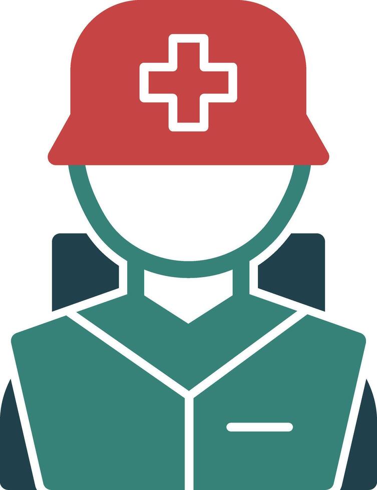 Combat medic Glyph Circle Icon vector