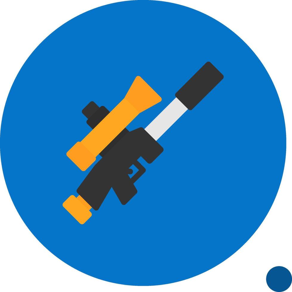Sniper rifle Flat Shadow Icon vector