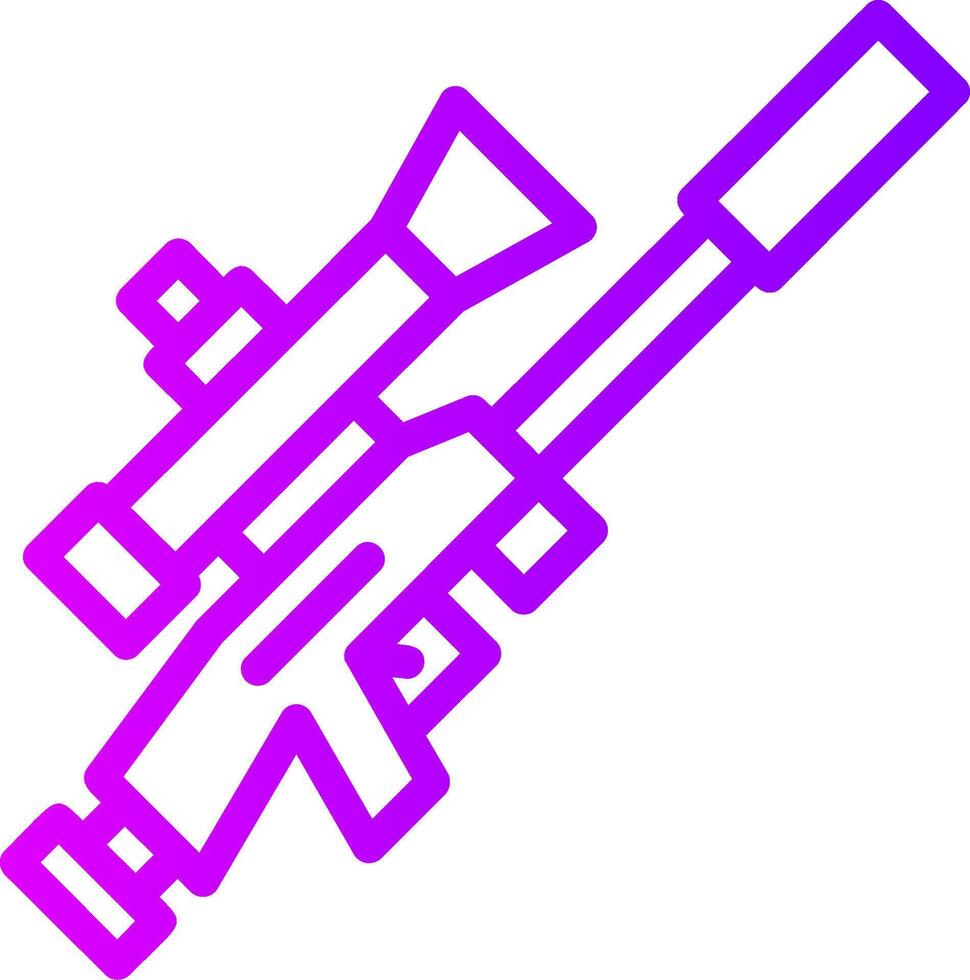 Sniper rifle Linear Gradient Icon vector