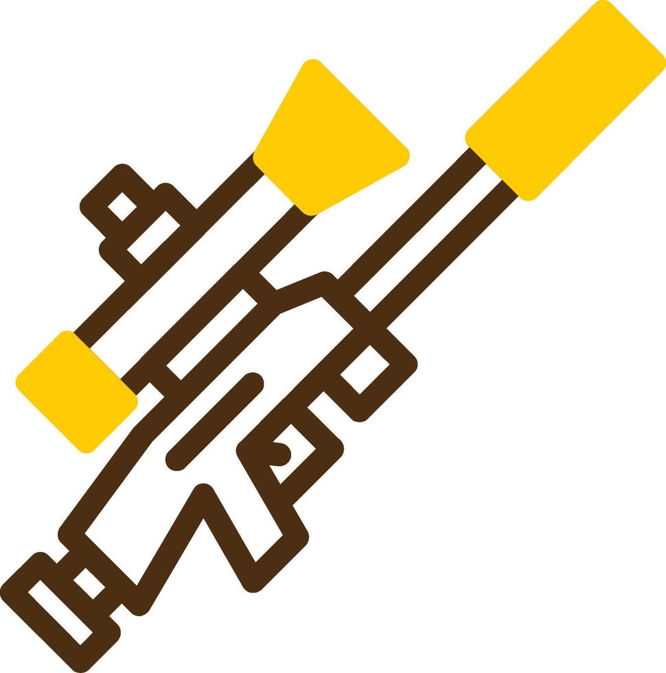 Sniper rifle Yellow Lieanr Circle Icon vector