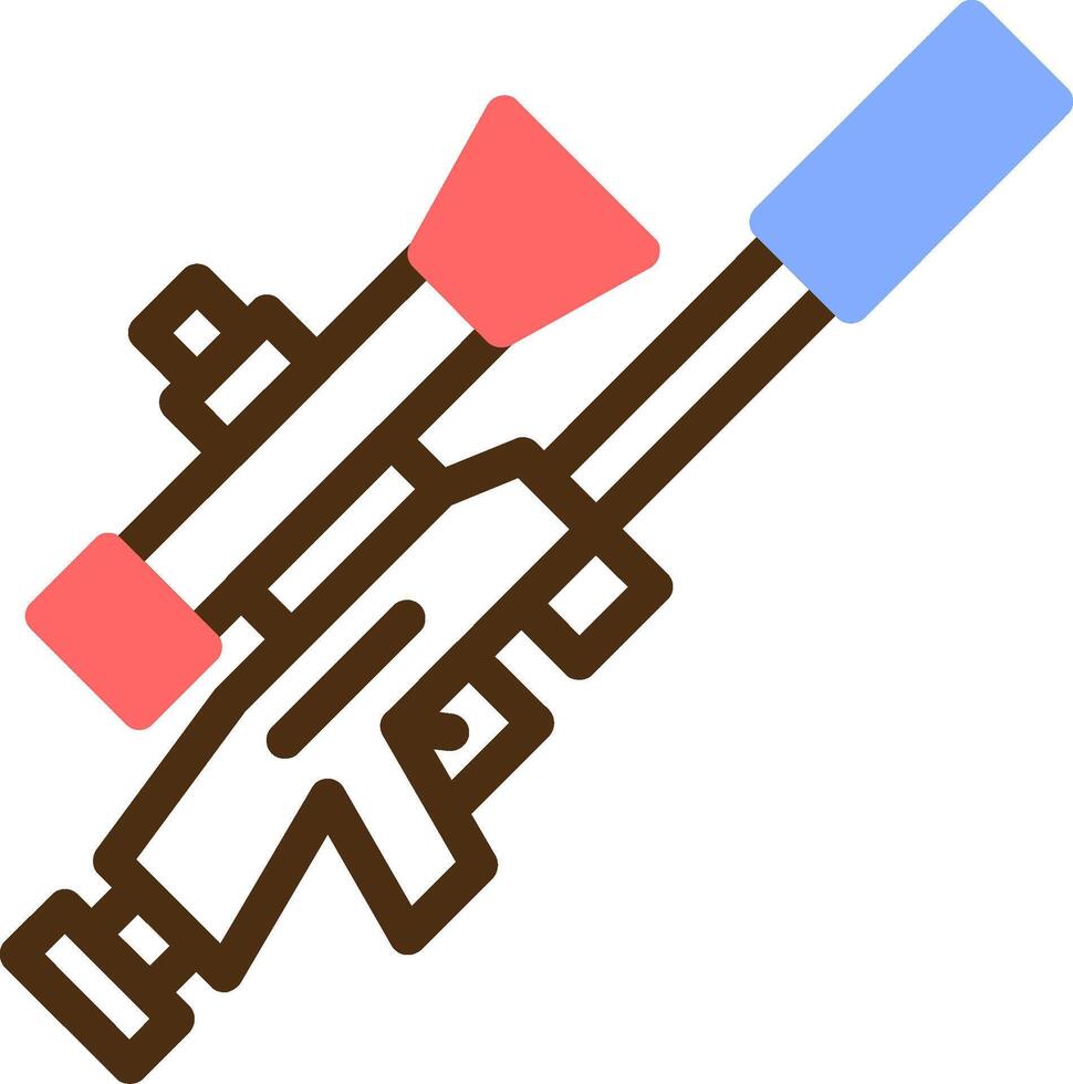 Sniper rifle Color Filled Icon vector