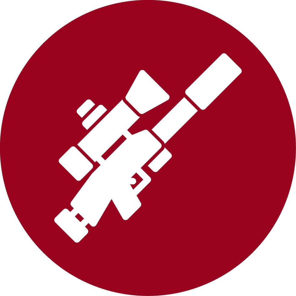 Sniper rifle Line Circle Icon vector