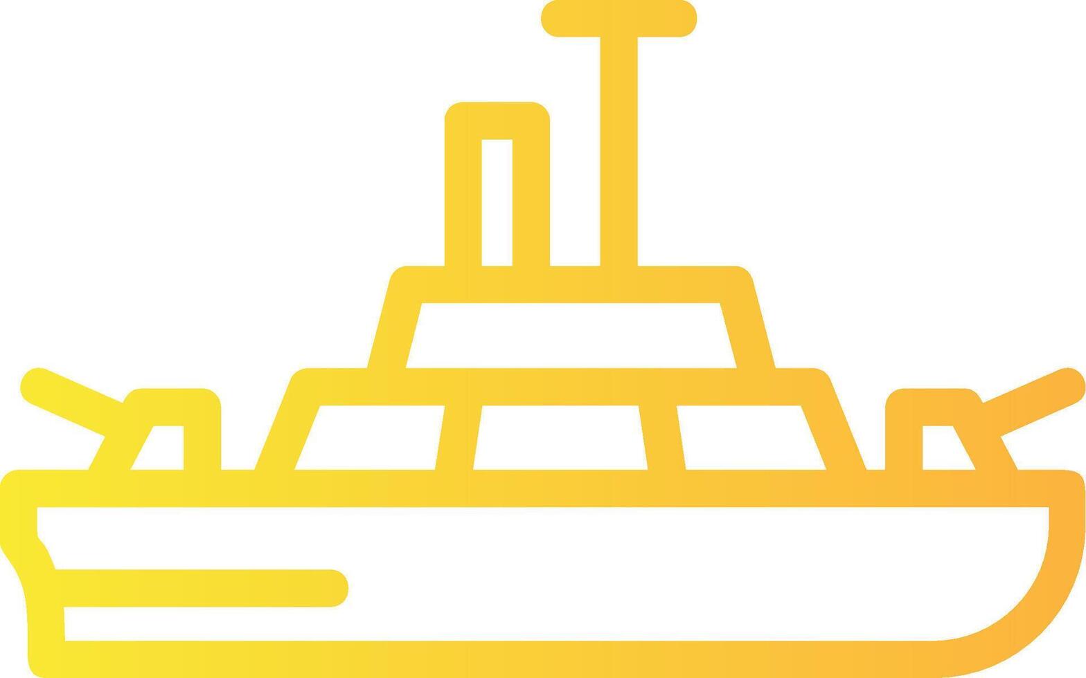 Warship Linear Gradient Icon vector