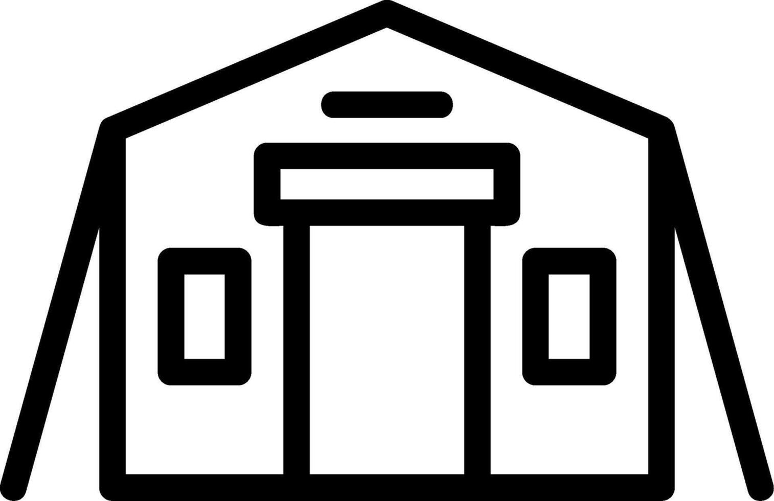 Military tent Line Icon vector