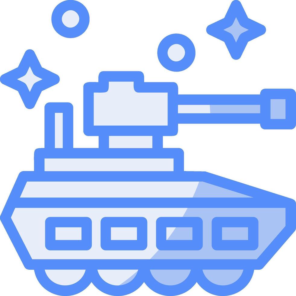 Military parade Line Filled Blue Icon vector