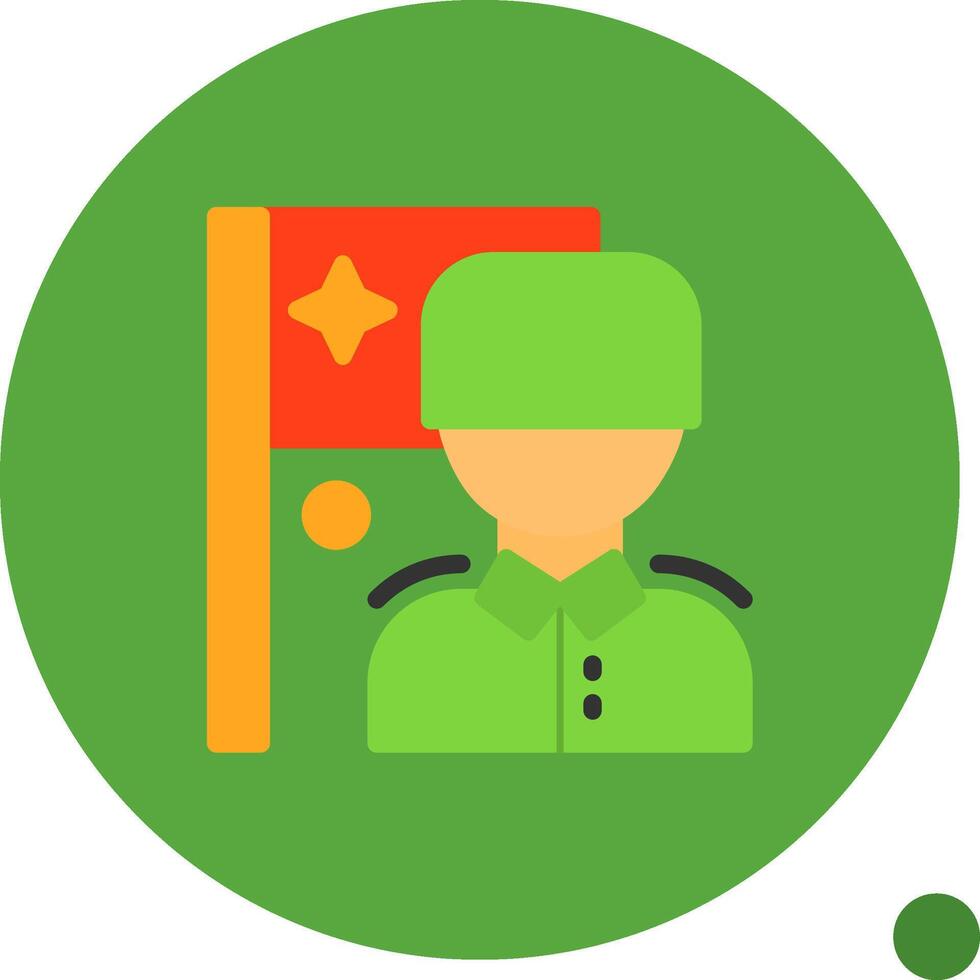 Military honor guard Flat Shadow Icon vector