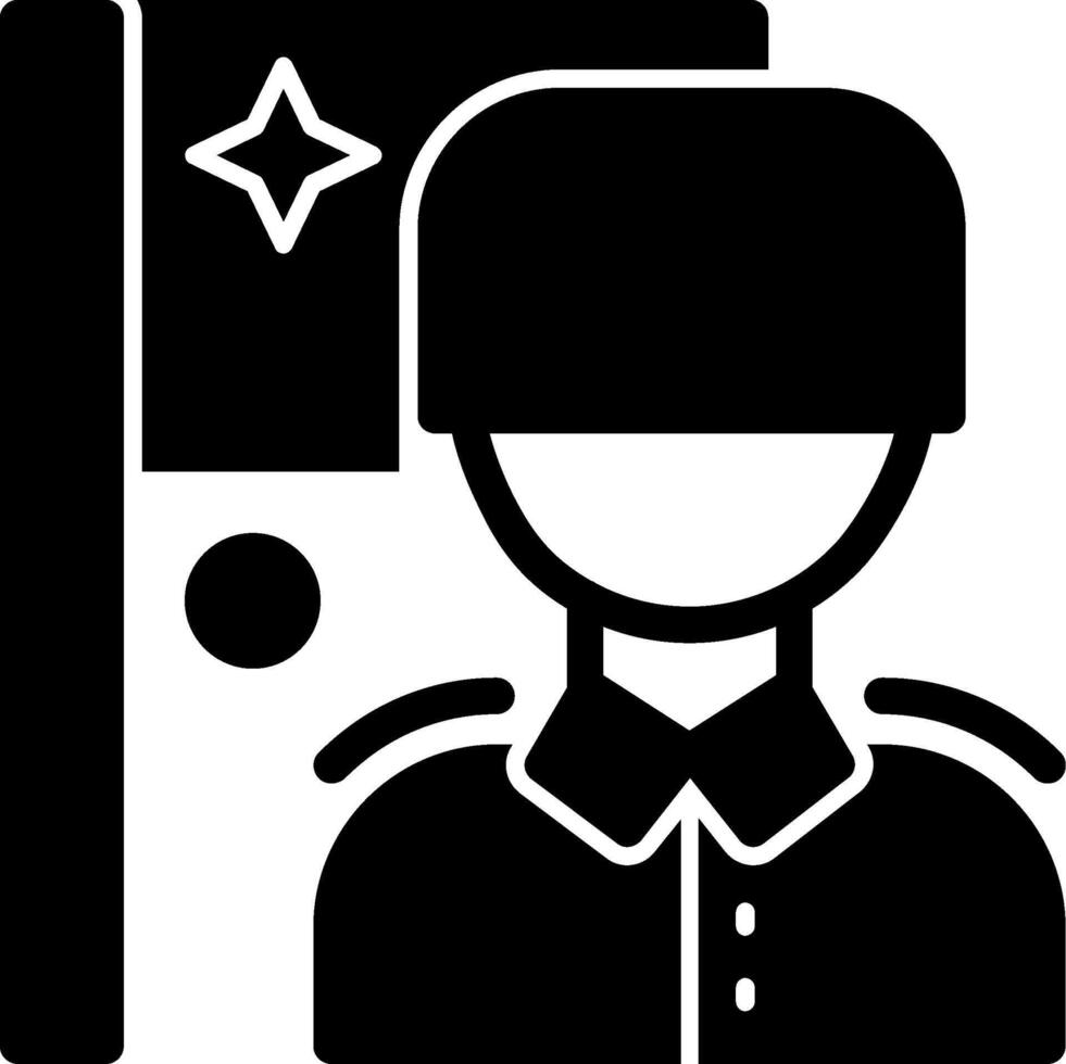 Military honor guard Glyph Icon vector