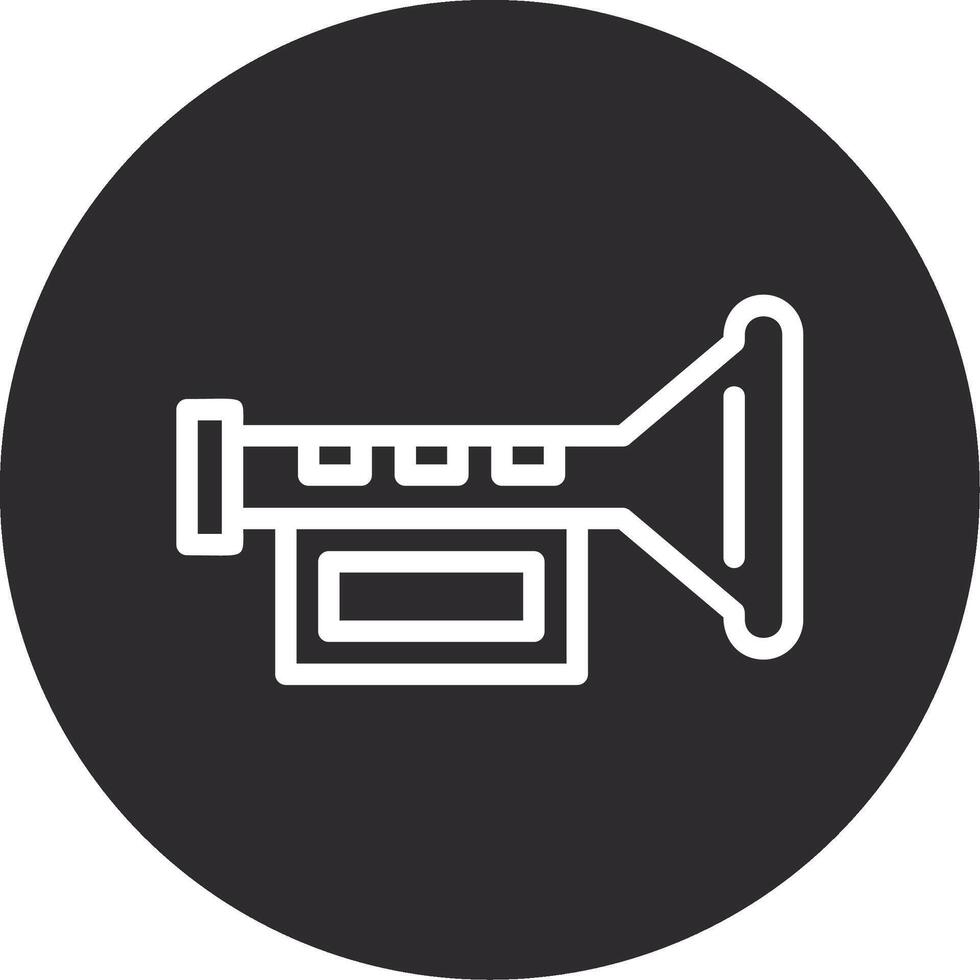 Military bugle Inverted Icon vector