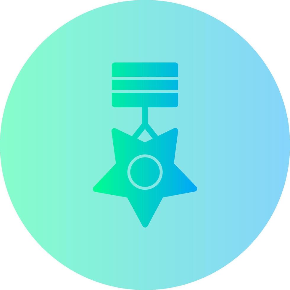 Medal of Honor Gradient Circle Icon vector