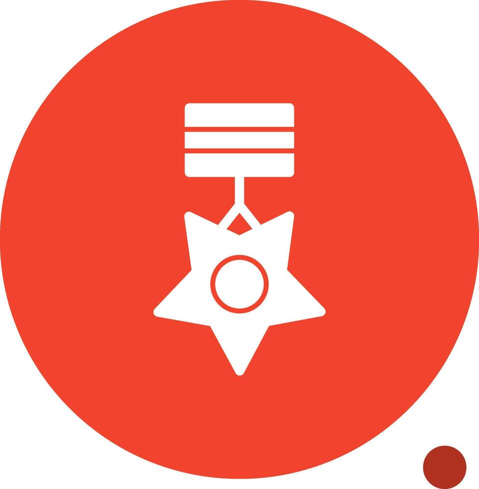 Medal of Honor Glyph Shadow Icon vector