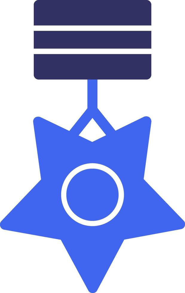 Medal of Honor Solid Two Color Icon vector