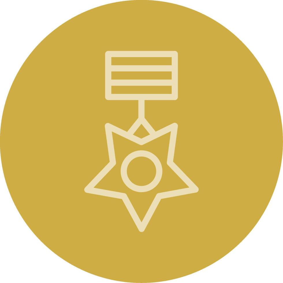 medalla de honor línea multi color icono vector