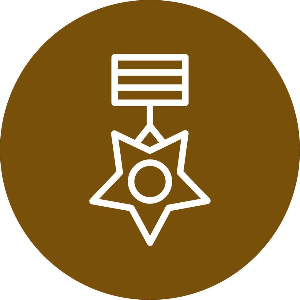 Medal of Honor Outline Circle Icon vector