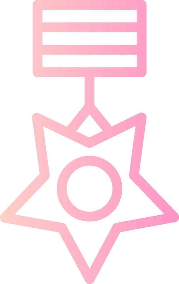 Medal of Honor Linear Gradient Icon vector