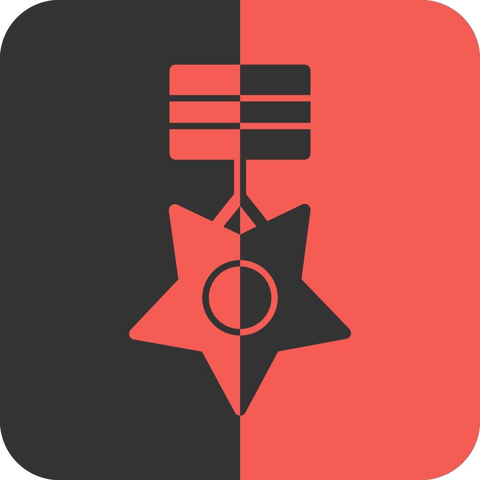 Medal of Honor Red Inverse Icon vector