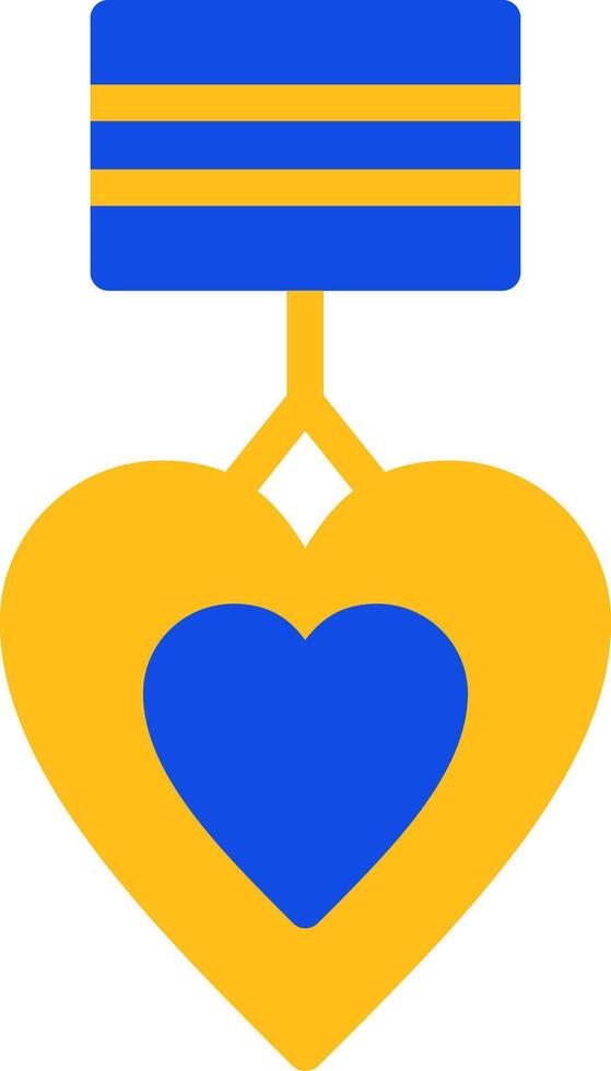 Purple Heart Flat Two Color Icon vector
