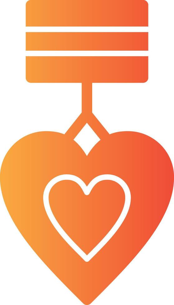 púrpura corazón sólido multi degradado icono vector