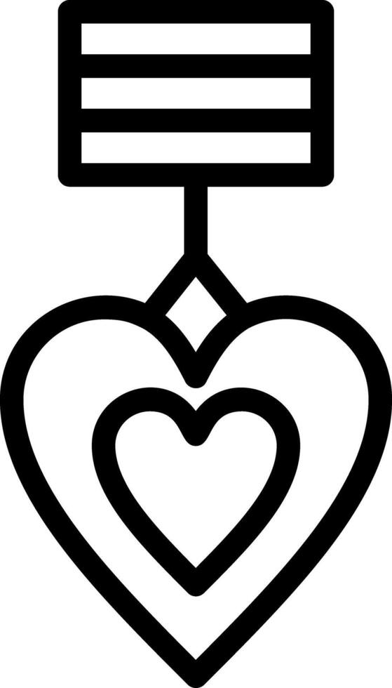 Purple Heart Line Icon vector