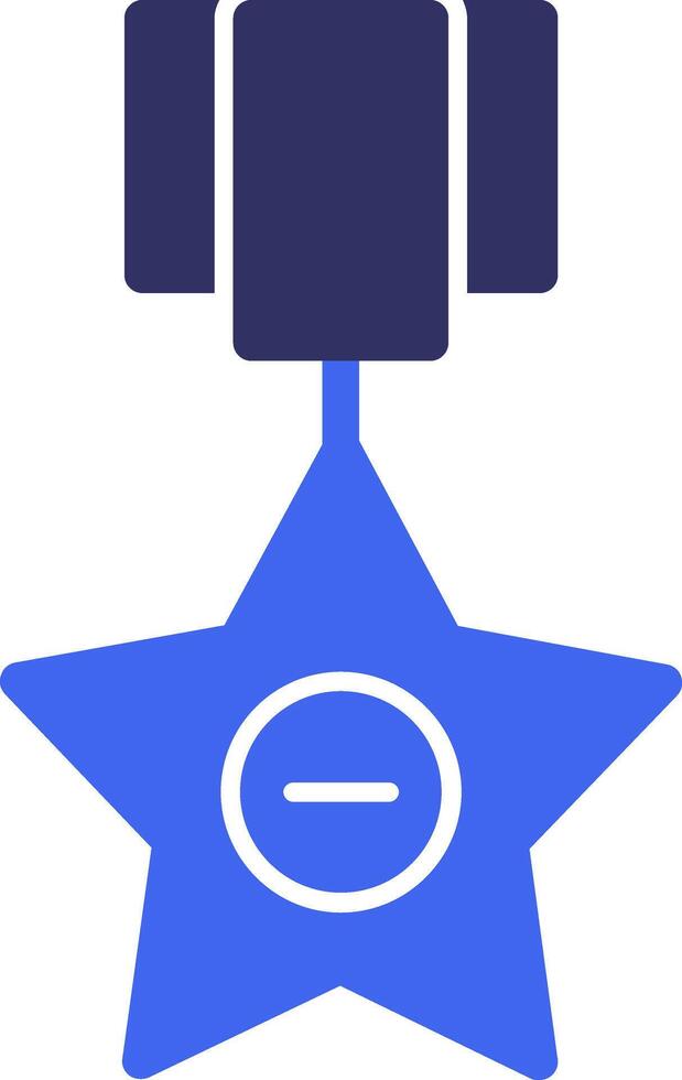 Silver Star Solid Two Color Icon vector