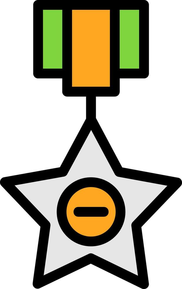 plata estrella línea lleno icono vector