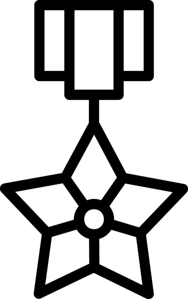 Bronze Star Line Icon vector