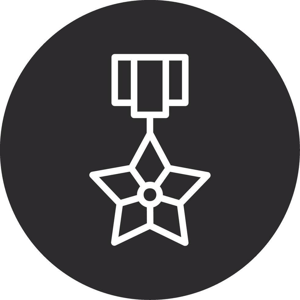 bronce estrella invertido icono vector