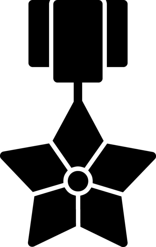 Bronze Star Glyph Icon vector