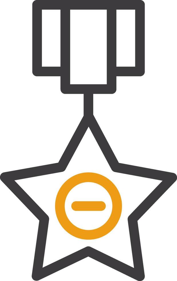 Silver Star Line Two Color Icon vector