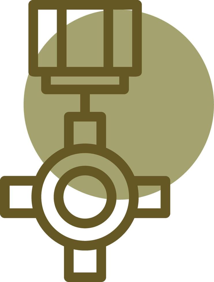 Distinguished Service Cross Linear Circle Icon vector