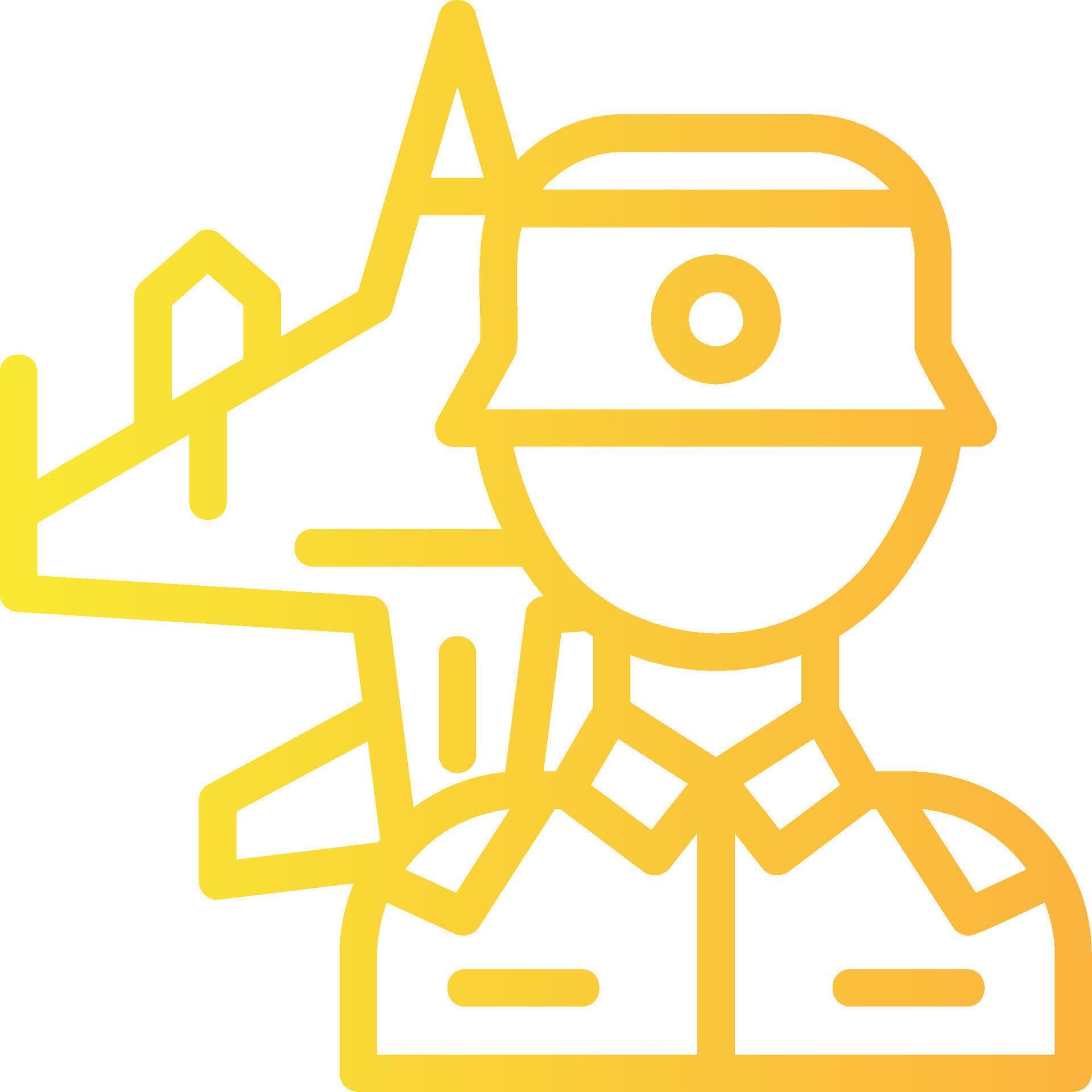 Fighter pilot Linear Gradient Icon 39476407 Vector Art at Vecteezy