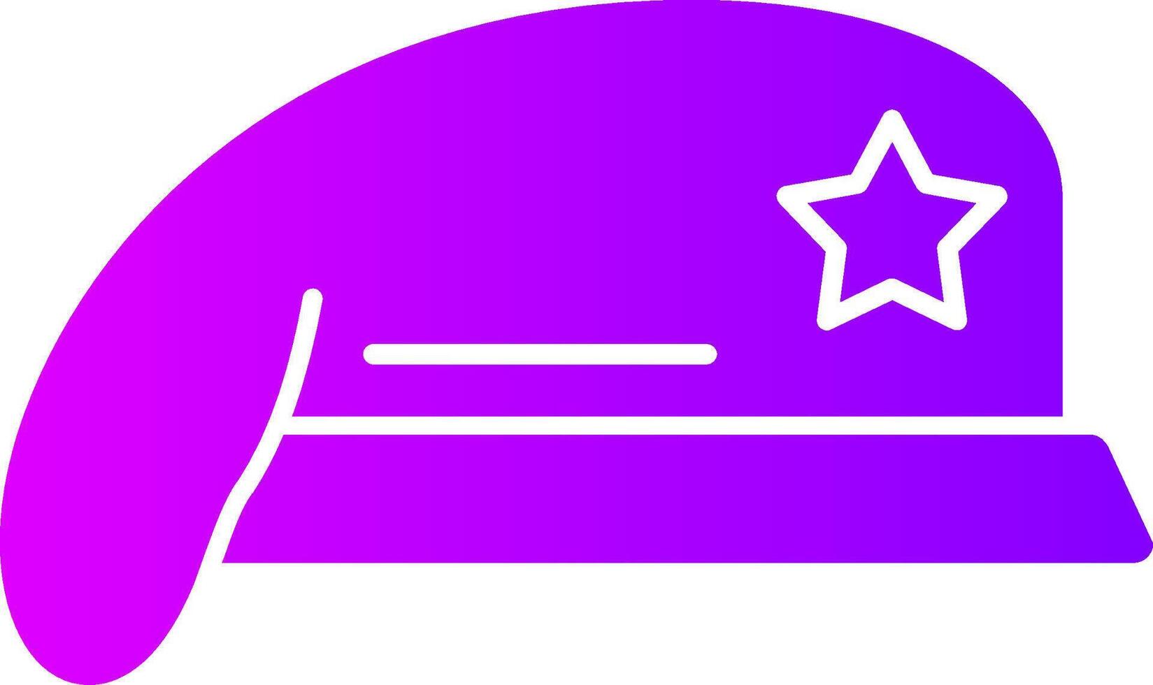 Military beret Solid Multi Gradient Icon vector
