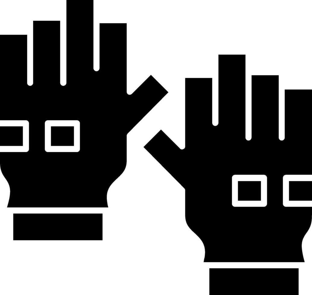 Military gloves Glyph Icon vector