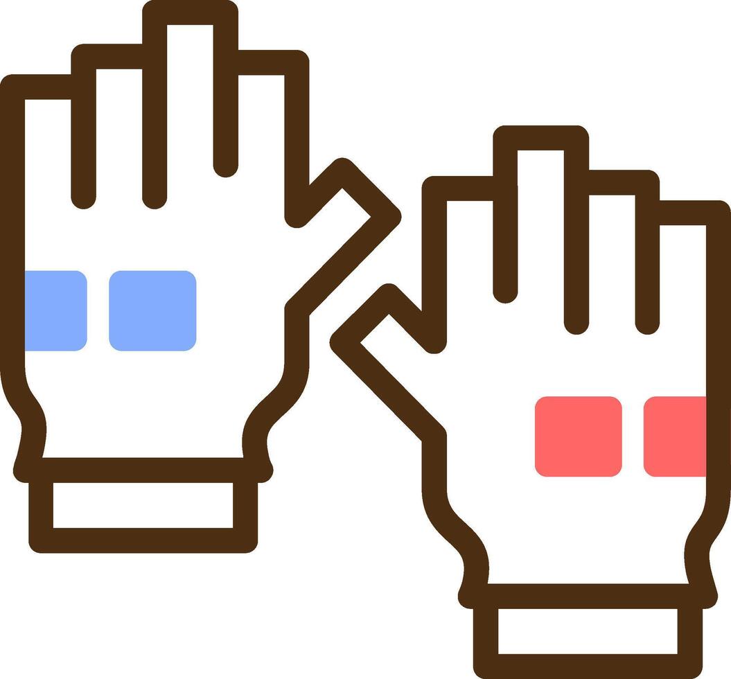 Military gloves Color Filled Icon vector