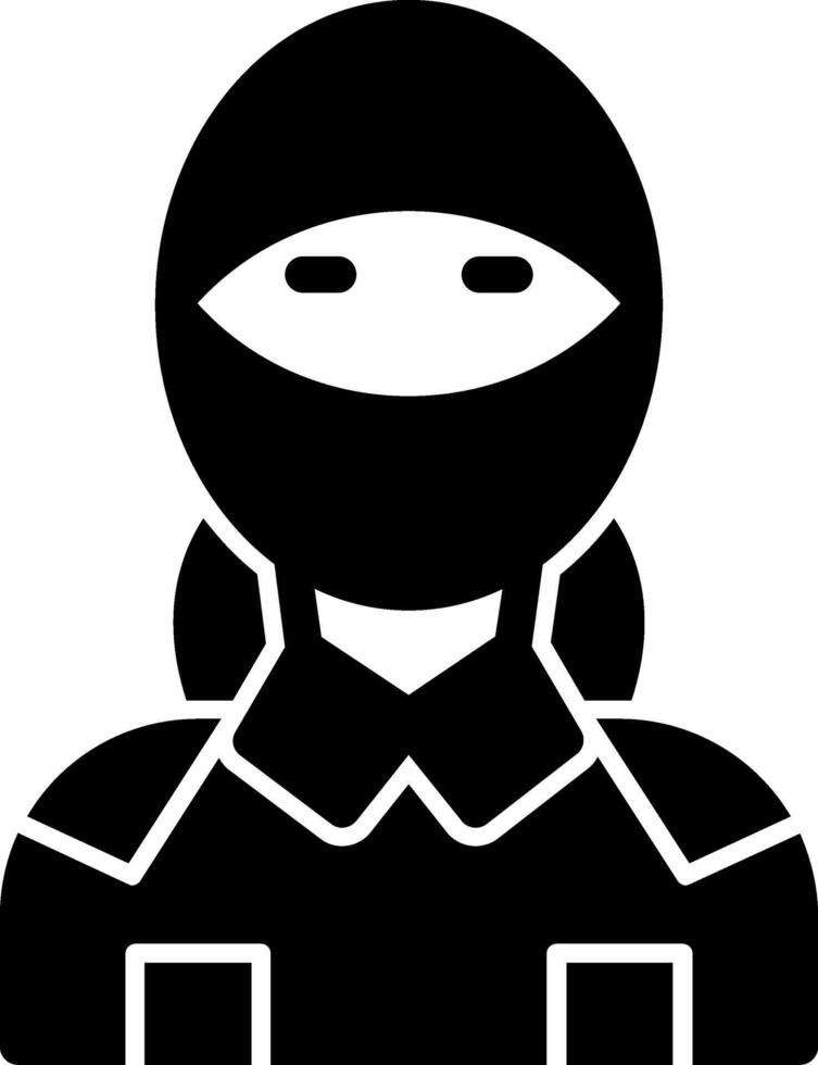 Military camo face mask Glyph Icon vector