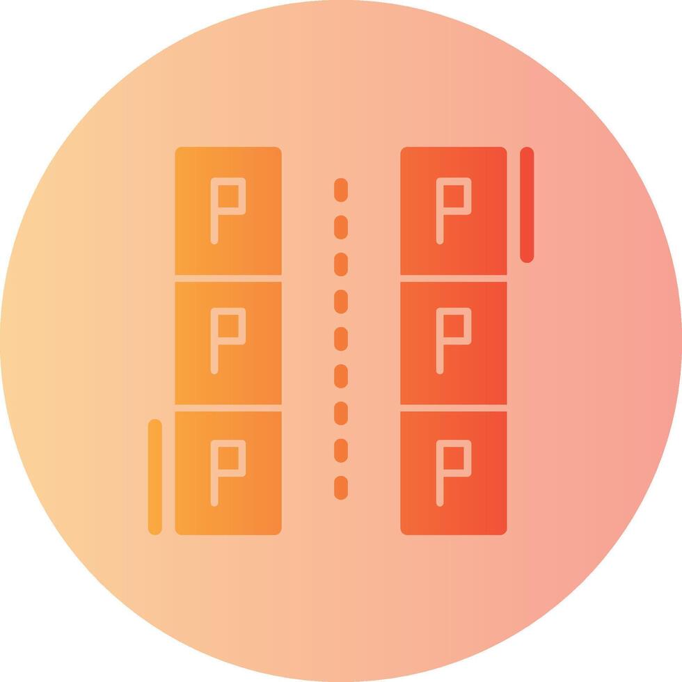 Parallel parking Gradient Circle Icon vector