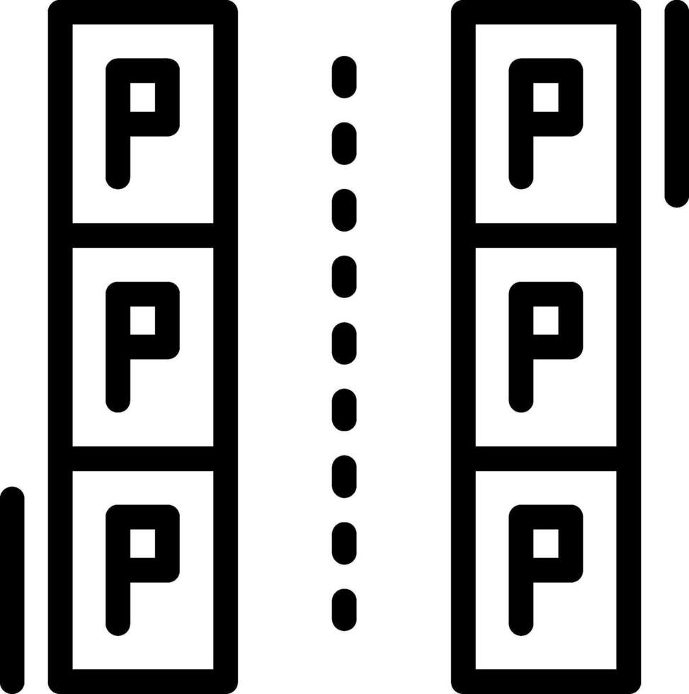 Parallel parking Line Icon vector