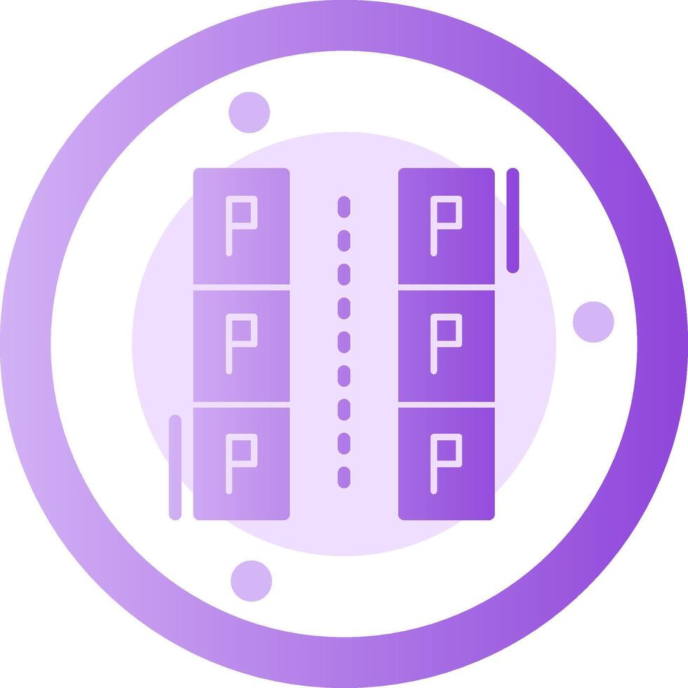 Parallel parking Glyph Gradient Icon vector